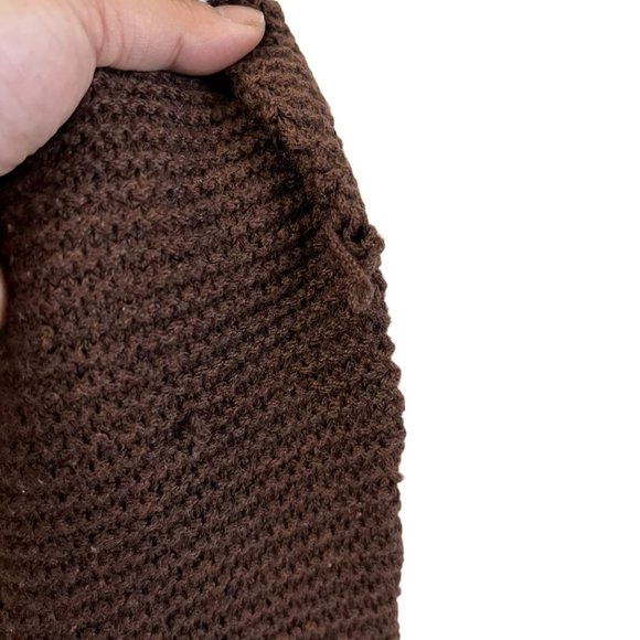 Christian Wijnants Chocolate Brown Open Knit Wool Blend Pullover Sweater Size M - Picture 5 of 7